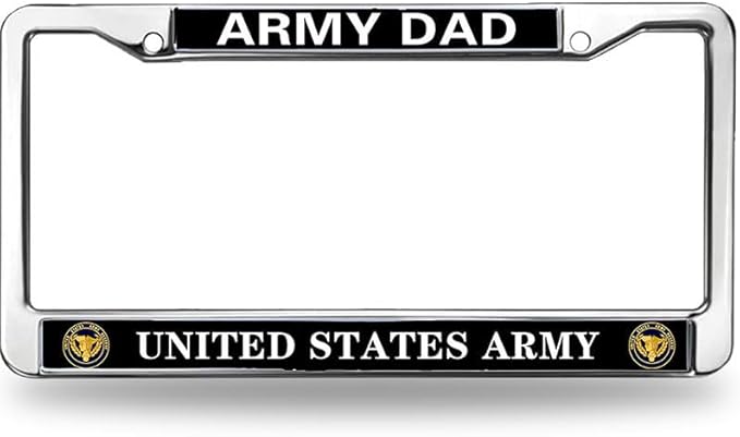 Proud Army Dad License Plate Frame Religious US Army Dad Gifts Scratch-Resistant License Plate Frame US Flag Army Dad License Plate Frame for Police