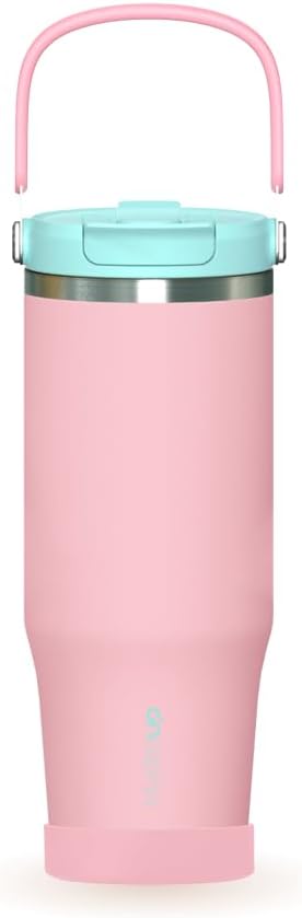 Sport Tumbler 32oz Stainless Steel Water Bottle, Vacuum Insulated with 2-in-1 Lid (Straw & Spout), Leak-Proof Reusable Travel Mug for Hot and Cold Drinks