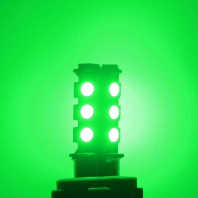 YM E-Bright 1156 BA15S Led Bulb,1073 7506 1141 LED Light For RV Camper SUV MPV Car Side Marker Lights Reverse Lights Brake/Turn Signal Bulb 18SMD 5050 Chips DC-12V,Green, Pack of 4