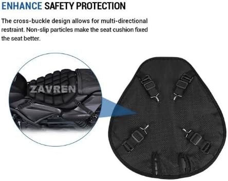 Ergonomic Air Seat Pillow with Built-in Inflator – Shock Absorbing Cushion for Motorcycles, Bikes, and Chairs – Pressure Relief for Prostate, Tailbone, and Hip Support – Portable & Breathable