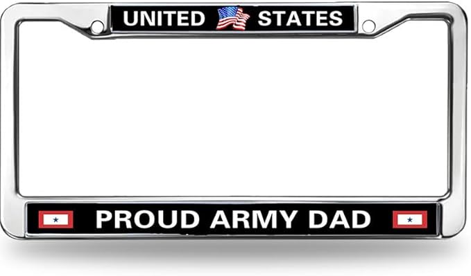 Proud Army Dad License Plate Frame Military US Army Pride Easy Installation License Plate Frame US Army Blessing License Plate Frame for Family Members