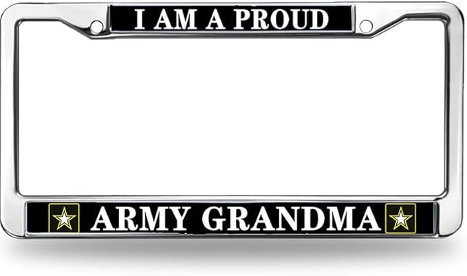 Proud Army Grandma License Plate Frame Custom US Army Support Fade-Resistant License Plate Frame Proud US Army Veteran License Plate Frame for Military