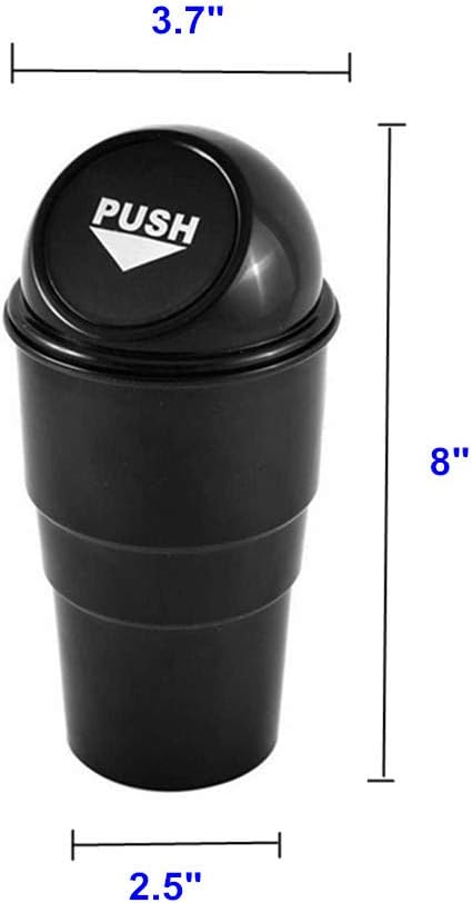 Mini Car Auto Garbage Trash Can Automotive Waste Storage Fits Cup Holder for Office Desk Trash Can (Blue)