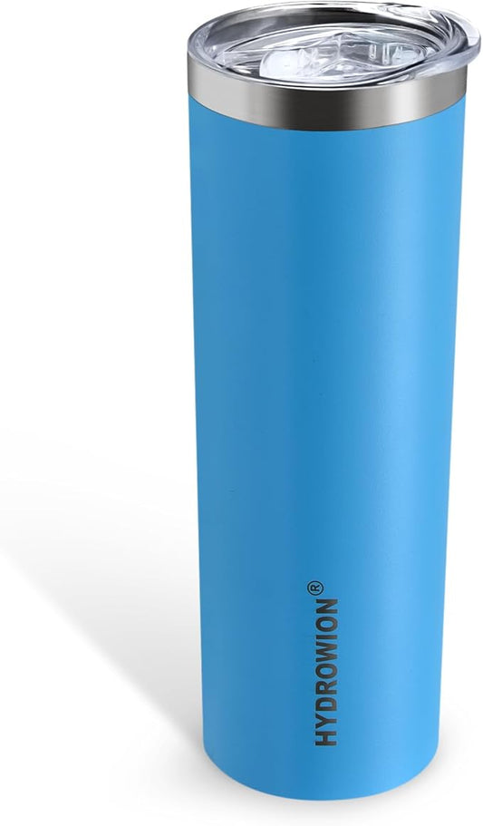 HYDROWION Triple-Insulated Tumblers - Stainless Steel with Lid and Straw, 20 oz Water Bottle, Stainless Steel Cups, Coffee Travel Mug for Home & Office Blue