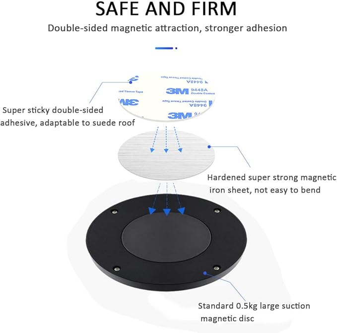 Teguangmei Auto Car Interior Ceiling Roof Dome Light Fixture with USB Rechargeable 20LED Car Dome Lamp Universal for Car Truck Trailer Camper Motorhome Boat(White Blue Light)