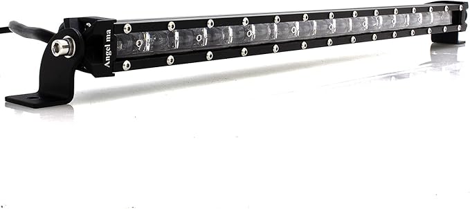 AngelMa Ultra Slim 150w 32" Single Row Led Light Bar - Off Road Spot Beam Polaris RZR UTV 4WD 4X4 Truck Tractor Raptor Bumper Rock Fog Lights