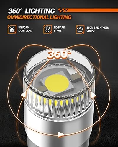 SEALIGHT 194 LED Bulbs 6000K White, License Plate Light 1000% Brightness W5W 168 2825 Car Interior Light Bulb Replacement for Dome Light, Map Light, T10 Courtesy Light, Pack of 4