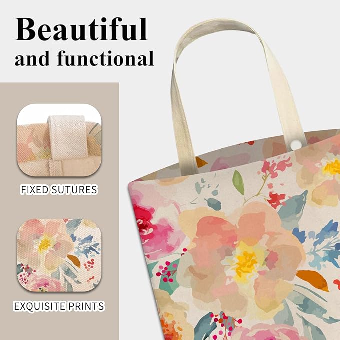 Cute Car Trash Can, Pink Watercolor Flower