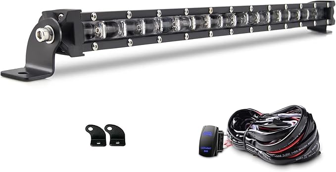 Ultra Slim Led Light Bar 44" inch 210W Single Row Driving Light LEDs 6D Lens Cup Off Road Lights for Car SUV 4wd ATV Ute Truck Boat Car Pickup Tractor Van Wagon UTB Buggy Fog Lights 12V