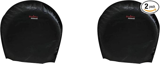Tire Cover Set of 2PCS Waterproof Sun Protectors for RV, Camper, Trailer, Truck Fits 33"-35" Tire Diameter