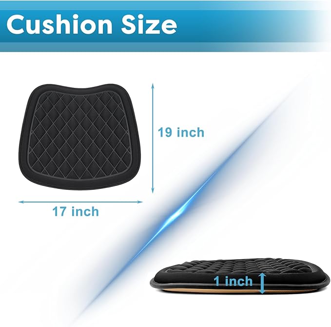 Big Ant Car Seat Cushion, Soft Memory Foam Car Seat Cushion Suitable for Front Driver Seat, Car, Office Chair-Black