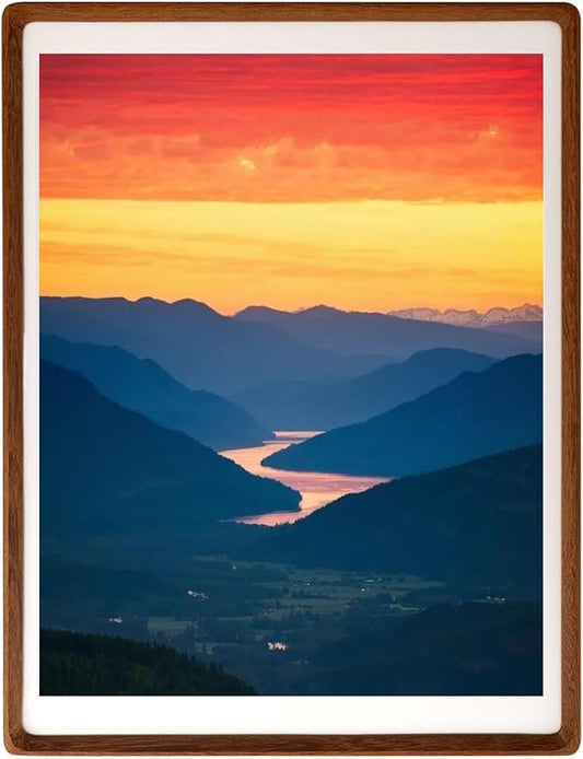 Natural Wood Photo Frames Inspired Tabletop Picture Frame with Mat, Vertical or Horizontal Display (Walnut, 18x24 matted to 16x20)