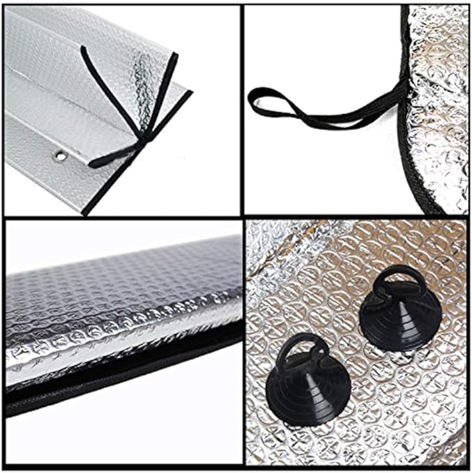Big Ant Car Windshield Sunshade UV Ray Reflector Auto Window Sun Shade Visor Shield Cover, Keeps Vehicle Cool- Sliver (55" x 27.5")