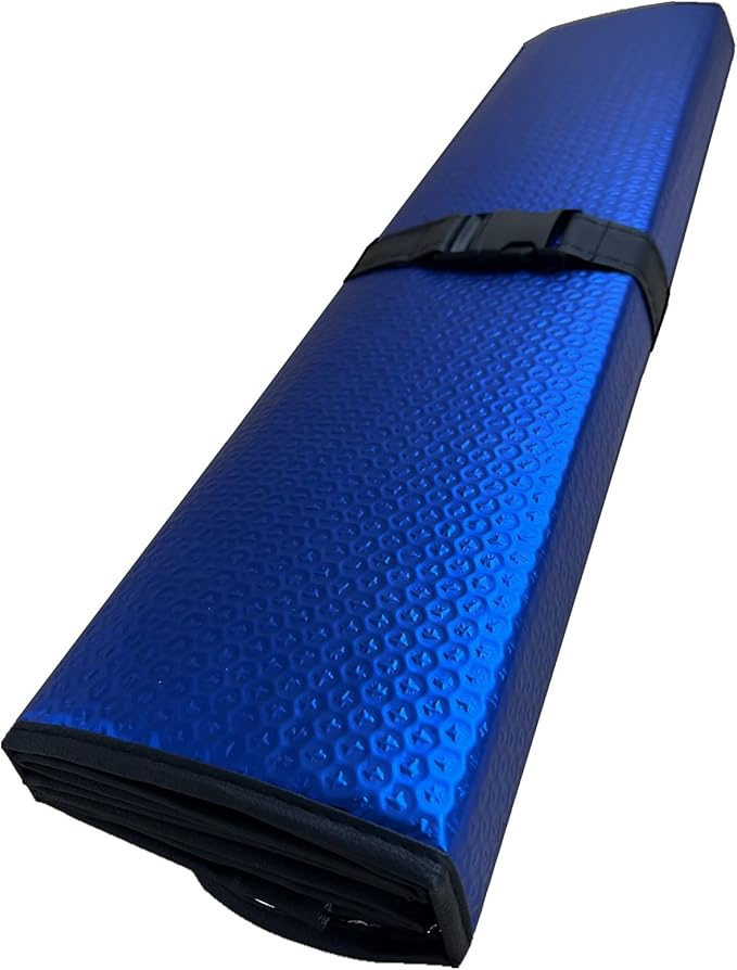 Windshield Sunshade-Thicken 5-Layer Bubble Block Heat and Sun UV Rays,Front Windshield Sun Shade,Sun Visor for Car- Keeps Your Vehicle Cool - 58 x 27.5 Inch (Dark Blue)