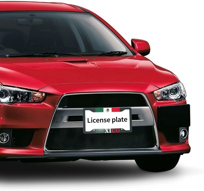 Mexican Flag License Plate Frames Personalized Flag Decoration Car Tags Aluminum Metal License Plate Covers Customized Mexican Flag License Plate Holders for Men and Women with Screw Nut(2Pcs)