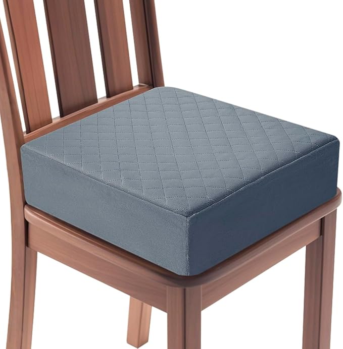 16x16x5 Medium-Soft Memory Foam Seat Cushion for Home, Office, Car, Wheelchair – Plush Comfort & Joint Pain Relief – Washable Velvety Cover with Waterproof Layer & Non-Slip Base – Gray