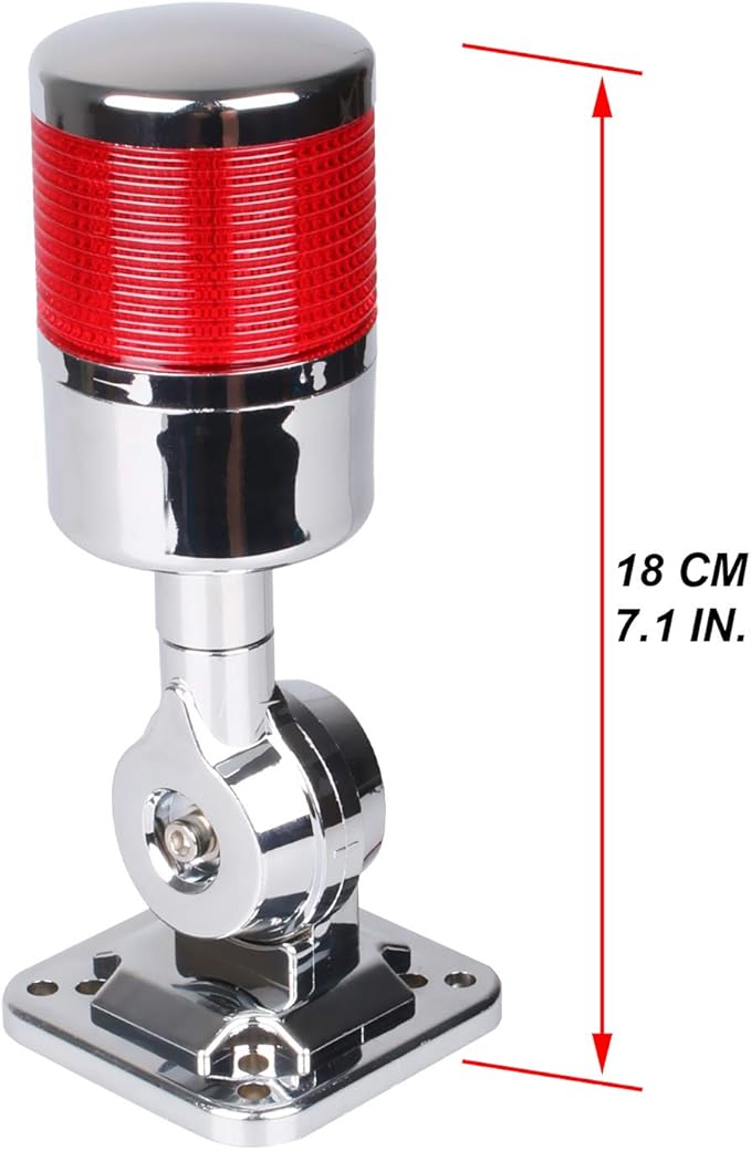 110V to 220V LED Stack Tower Lights, Industrial Warning Lights, Andon Lights, Column Signal Tower Indicator Lamp Beacon, Continuous/Flashing Light Switchable, 1 Layer (with Buzzer)
