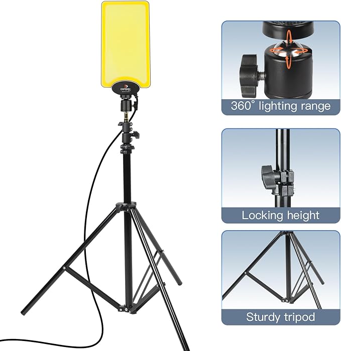 CONPEX Telescopic LED Camping Lights 18000 Lumens - Tripod, Remote Control, Outdoor Telescoping Light with Stand