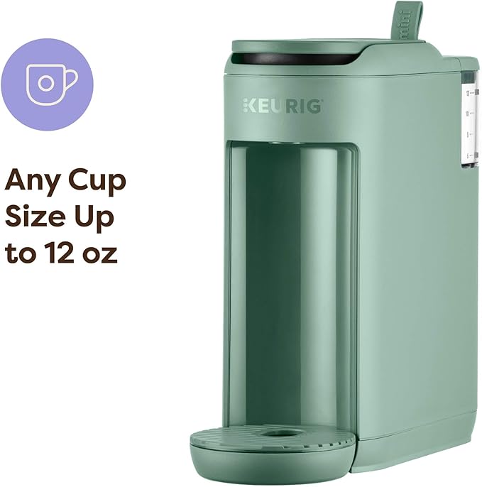 Keurig K-Mini Mate Single Serve K-Cup Pod Coffee Maker, Brews Up to 12 oz Cup, Compact Portable Coffee Machine for Small Spaces, Dorms & Offices, Glamping Green