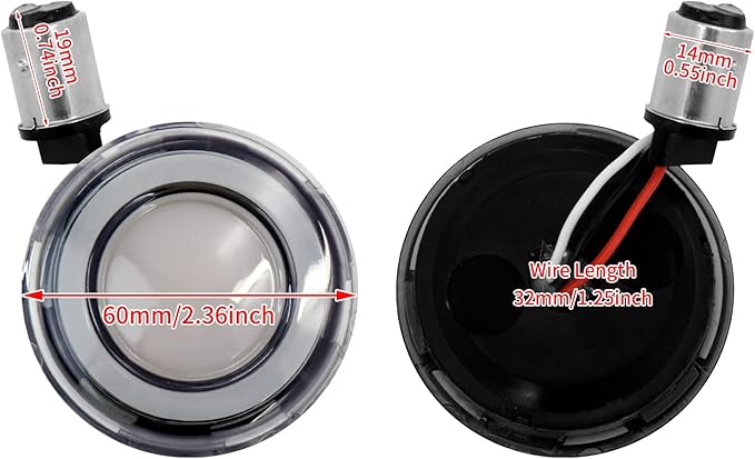 1157 Front LED Turn Signal Lights Running Blinker Fit for Harley Dyna Softail Touring Street Glide Road Glide Road King Sportster Iron 883 1986-2024
