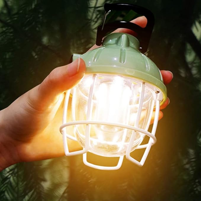 Camping Light,LED Tent Lanterns, Rechargeable Light IPX4 Waterproof Lights,3 Color 7 Light Modes Survival Lanterns Emergency Lamp for Camping Picnic Hiking Fishing Workshop Home Garden Decoration