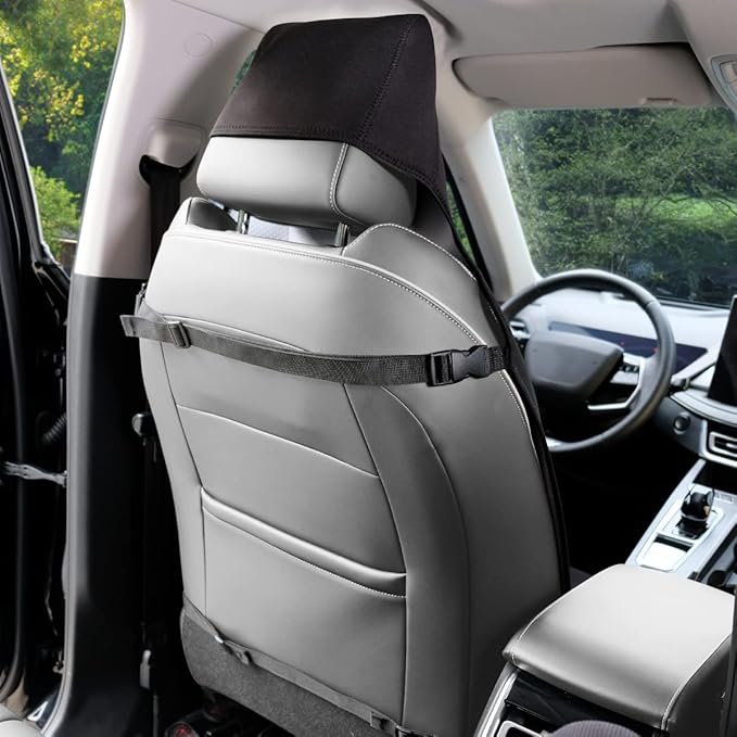 Waterproof Seat Cover, 2pcs Upgraded Sweat Carseat Protector, Perfect for Universal Anti-Slip Car Truck SUV Seat, Ideal for Surfing Yoga Gym Workout, Black