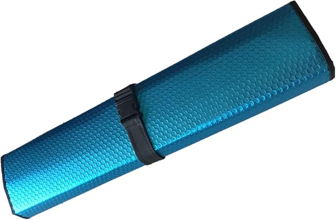 Car Windshield Sunshade-Thicken 5-Layer Bubble Block Heat and Sun UV Rays,Front Windshield Sun Shade,Sun Visor for Car- Keeps Your Vehicle Cool - 58 x 27.5 Inch (Blue)