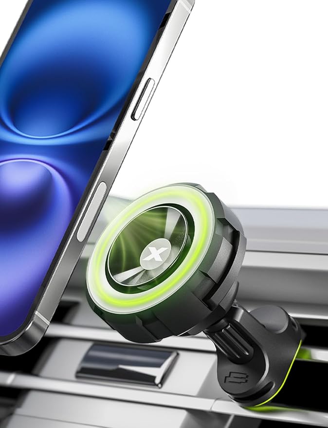 Bracketron Magnetic Car Mount for Cell Phone, MagAlign Max Car Vent Phone Mount【Strongest Magnetic+ Suction】, Vent Phone Mount for Car for iPhone 16 Pro Max 15 14 13 12 - MagSafe Car Accessories