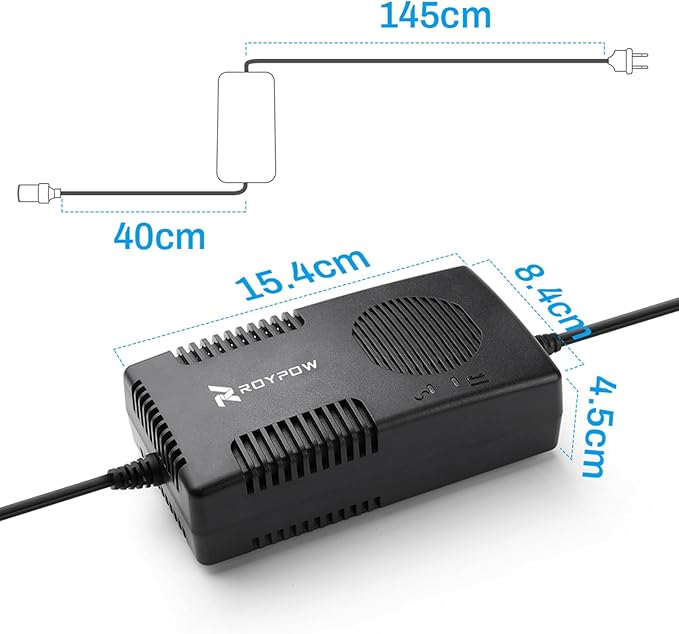 RoyPow AC to DC Converter, 120W (Max 150W) 120V/110V to 12V/10A Cigarette Lighter Socket AC/DC Adapter, 120V/110V to 12V Converter, Power Supply for Inflator, Car Refrigerator, Car Vacuum Cleaner