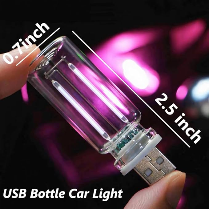 Dimmable Blue USB Touch Control Led Lights for Car, Glass Truck Led Lights Interior, Cute Retro Led Night Light Ambient Lighting, USB Mood Lamp Bedroom, Car Accessories for Men Women