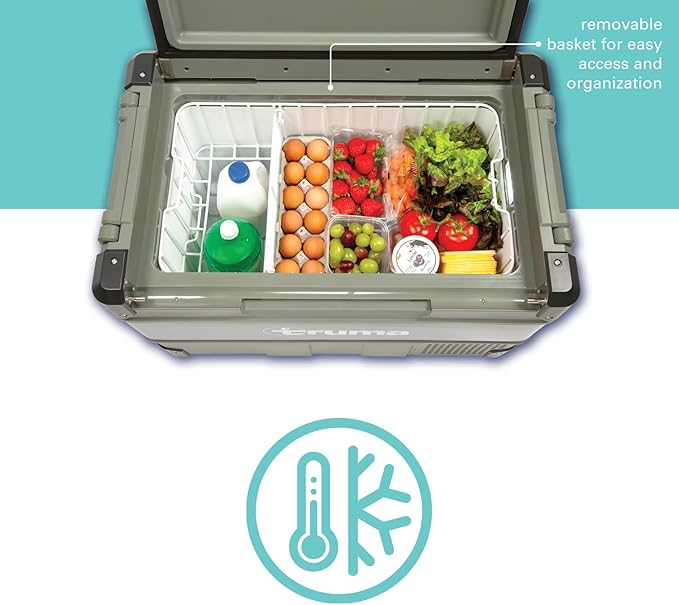 Truma C60 Portable Refrigerator/Freezer (16 Gal/64 QT): Single Zone, 12/24V DC & 110V AC Power | Multi-Use for Car, Truck, RV, Events, Travel | Digital Display, App Control | Temp Range: -8°F to 50°F