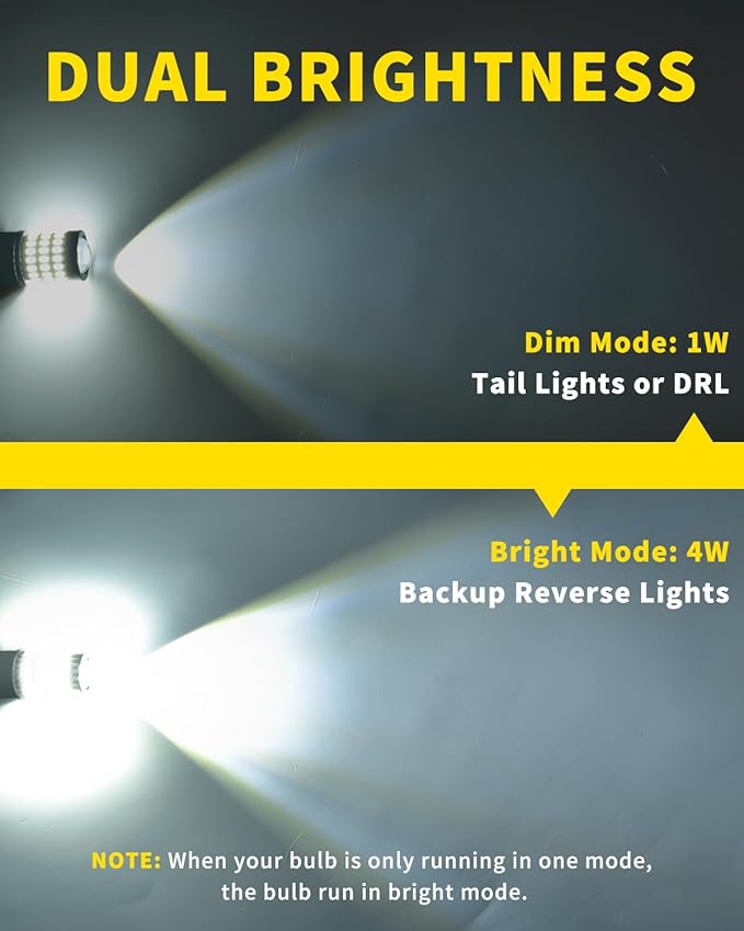 1156 1141 1003 7506 BA15S LED Bulbs Xenon White, Super Bright 60 SMD Chips for Car Truck Backup Reverse Light Tail Break Turn Signal Light(Pack of 2)