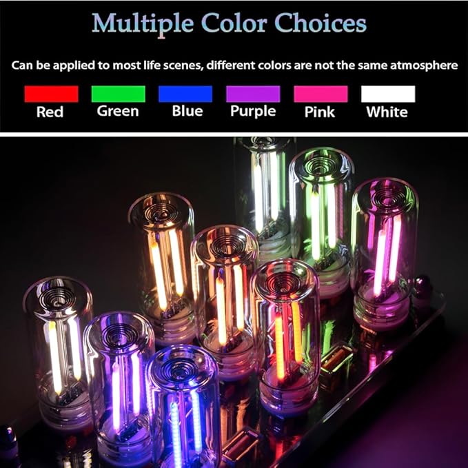 1 Pack Car LED Lights Interior, USB Light for Car Decor & Bedroom, Touch Dimmable Ambient Lighting, Mini Glass Bottle Night Light for Camping Gifts-Pink