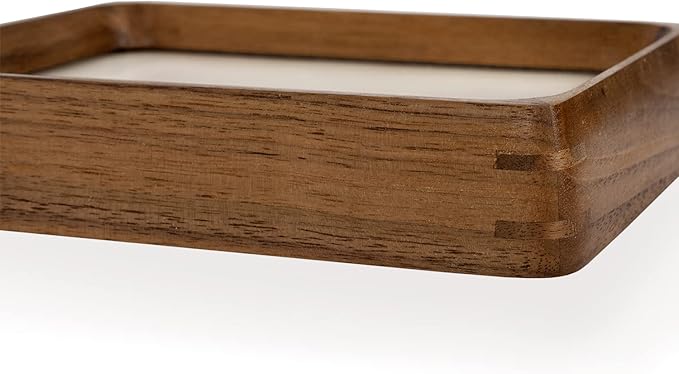 Natural Wood Photo Frames Inspired Tabletop Picture Frame with Mat, Vertical or Horizontal Display (Walnut, 6x8 matted to 5x7)