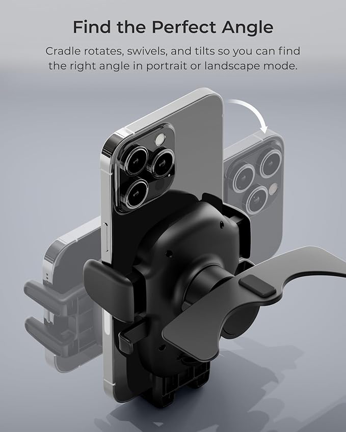 iOttie Easy One Touch Advanced CD Slot Car Phone Mount - Universal Cell Phone Holder for iPhone, Google, Samsung, Moto, Huawei, Nokia, LG, and All Other Smartphones