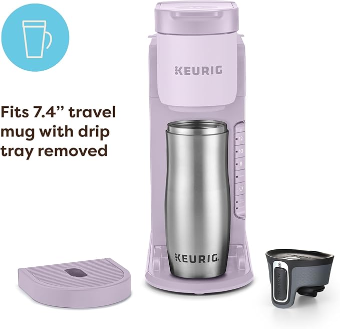 Keurig K-Express Single Serve K-Cup Pod Coffee Maker, 3 Brew Sizes, Strong Button Feature, 42oz Removable Reservoir, Lavender