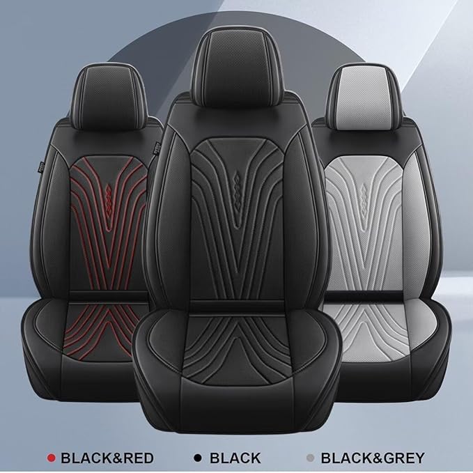 Seat Covers Fit for Nissan Frontier 2009-2023 2024 2025 Car Seat Covers Full Set Faux Leather Breathable Waterproof Car Seat Cushions (5 Seats, Black)