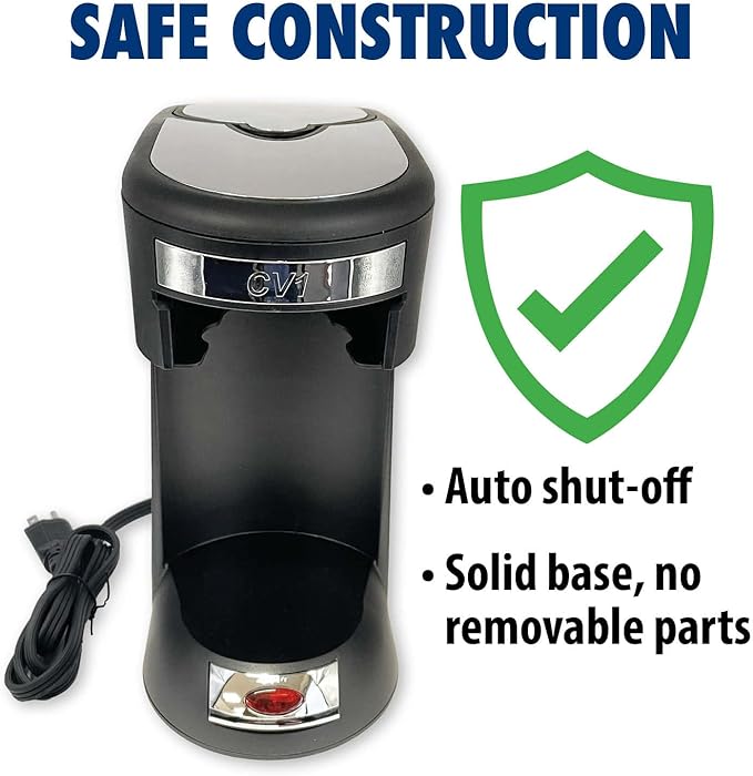 Café Valet Single Serve Coffee Maker, Brews 10 Ounces of Coffee or Hot Water, Compatible Coffee Packs