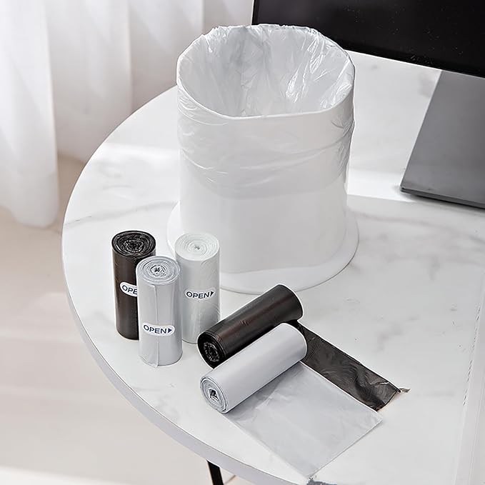 Mini Strong Trash Bags, 0.5 Gal Small Garbage Bags for Desktop Mini Trash Can, 300 Counts, Black