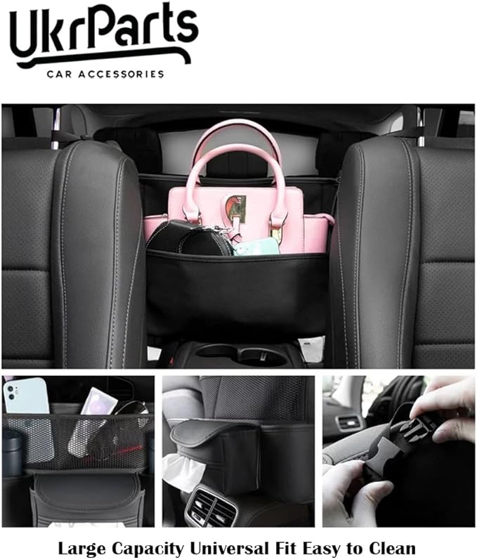 Central Control Storage Bag, Car Seat Organizer with Mesh Pocket