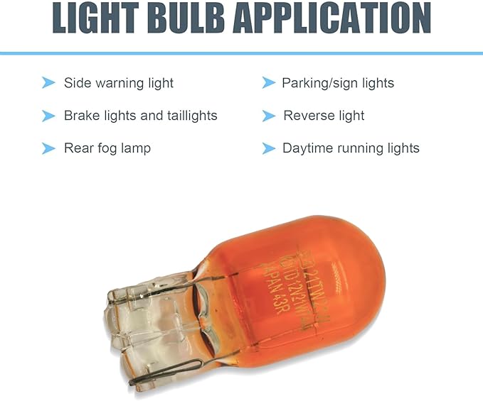 10 PCS Car T20 1881/7440 Turn Signal Bulb, Waterproof Lamp Housing Single Filament Bulb, Miniature Light Reverse, Parking, Tail Light, Plug and Play, Replacement for Cars, Trucks, SUVs (Amber)