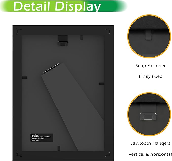 FrameWorks 2-Pack, 5x7 Matted to 4x6 Picture Frame, Black – Classic Wooden Photo Frame with Tempered Glass, Modern Matte Finish for Prints, Posters, Certificates & Wall Decor – Gallery-Ready