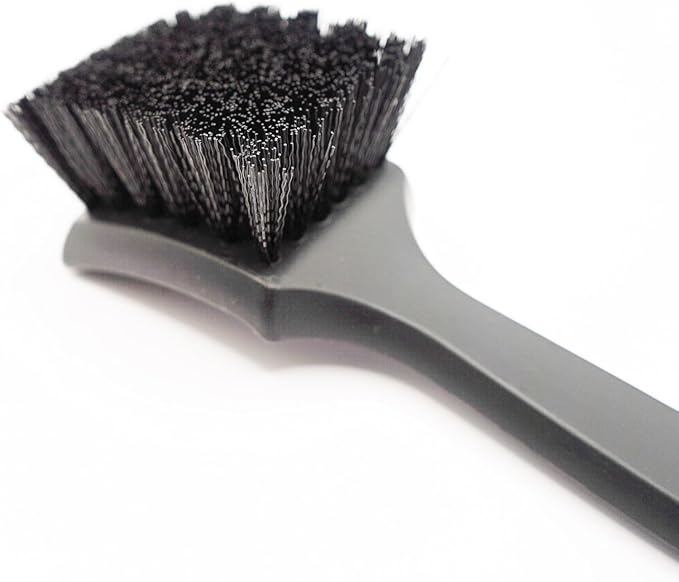 Blackline Stiff Bristle Tire Brush - Heavy Duty Car Detailing Tool for Tires - High-Performance Deep Cleaning Brush - Ideal for Tough Dirt & Grime Removal - Premium Auto Care Accessory