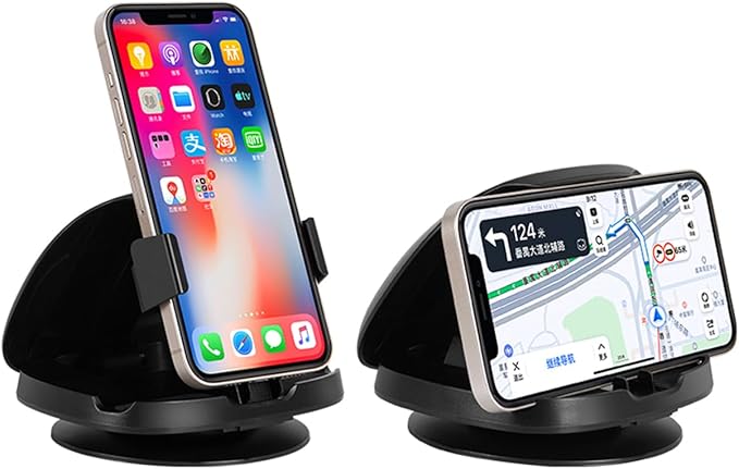 Phone Mount for Car, 360° Rotatable Dashboard Horizontal & Vertical Viewing Cell Phone Holder, Washable Reusable Car Phone Mount,for Mobile Phones