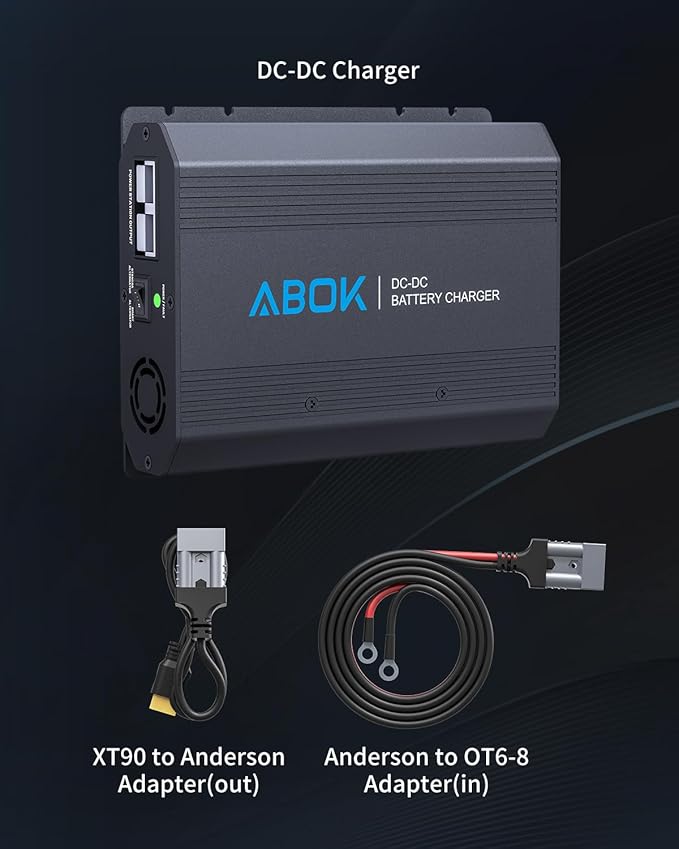 500W Alternator Charger, Fast DC to DC Battery Charger for Portable Power Stations, 6X Faster Than Cigarette Chargers, for 95% Solar Power Generator, Perfect for RV, Road Trips