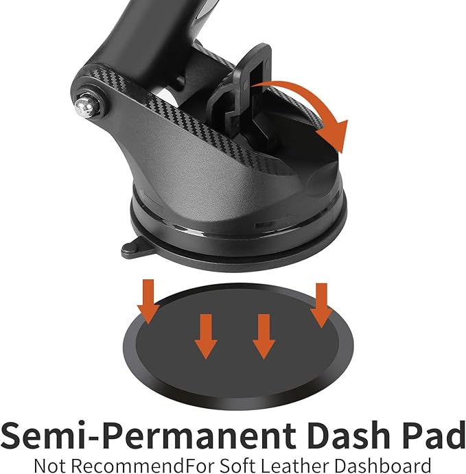 360° 3-in-1 Car Phone Mount – Dashboard, Windshield & Vent Mount with Super Strong Hold, Phone Holders for Your car Suitable for Apple and Android Smartphones.