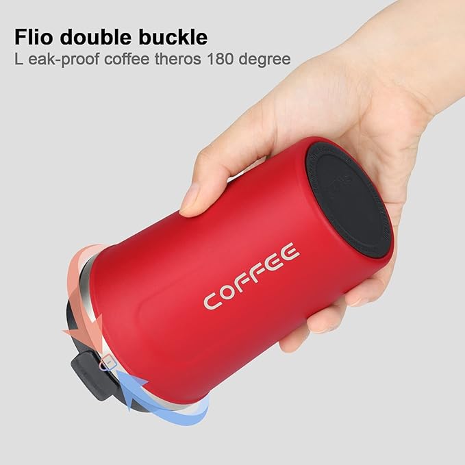 MOMSIV 12oz Travel Mug, Insulated Coffee Cup with Leakproof Lid, Vacuum Stainless Steel Double Walled Reusable Tumbler for Hot and Cold Water Coffee and Tea In Travel and Car