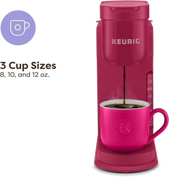 Keurig K-Express Single Serve K-Cup Pod Coffee Maker, 3 Brew Sizes, Strong Button Feature, 42oz Removable Reservoir, Island Berry