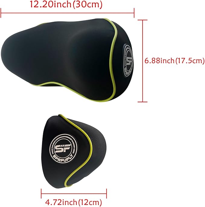 Really Chic Car Headrest Pillow, Car Pillow for Driving with Adjustable Strap, 100% Memory Foam Neck Pillow, Ergonomic Design - 2 Pack Car Neck Pillow(Includes 2 Eye Masks, Yellow Side Rope)