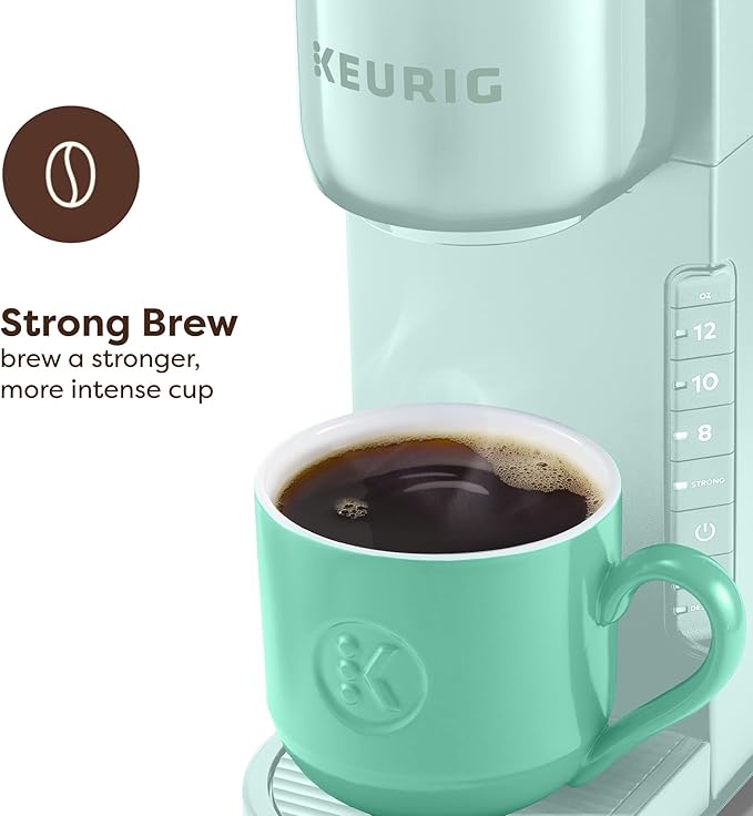 Keurig K-Express Single Serve K-Cup Pod Coffee Maker, 3 Brew Sizes, Strong Button Feature, 42oz Removable Reservoir, Mint